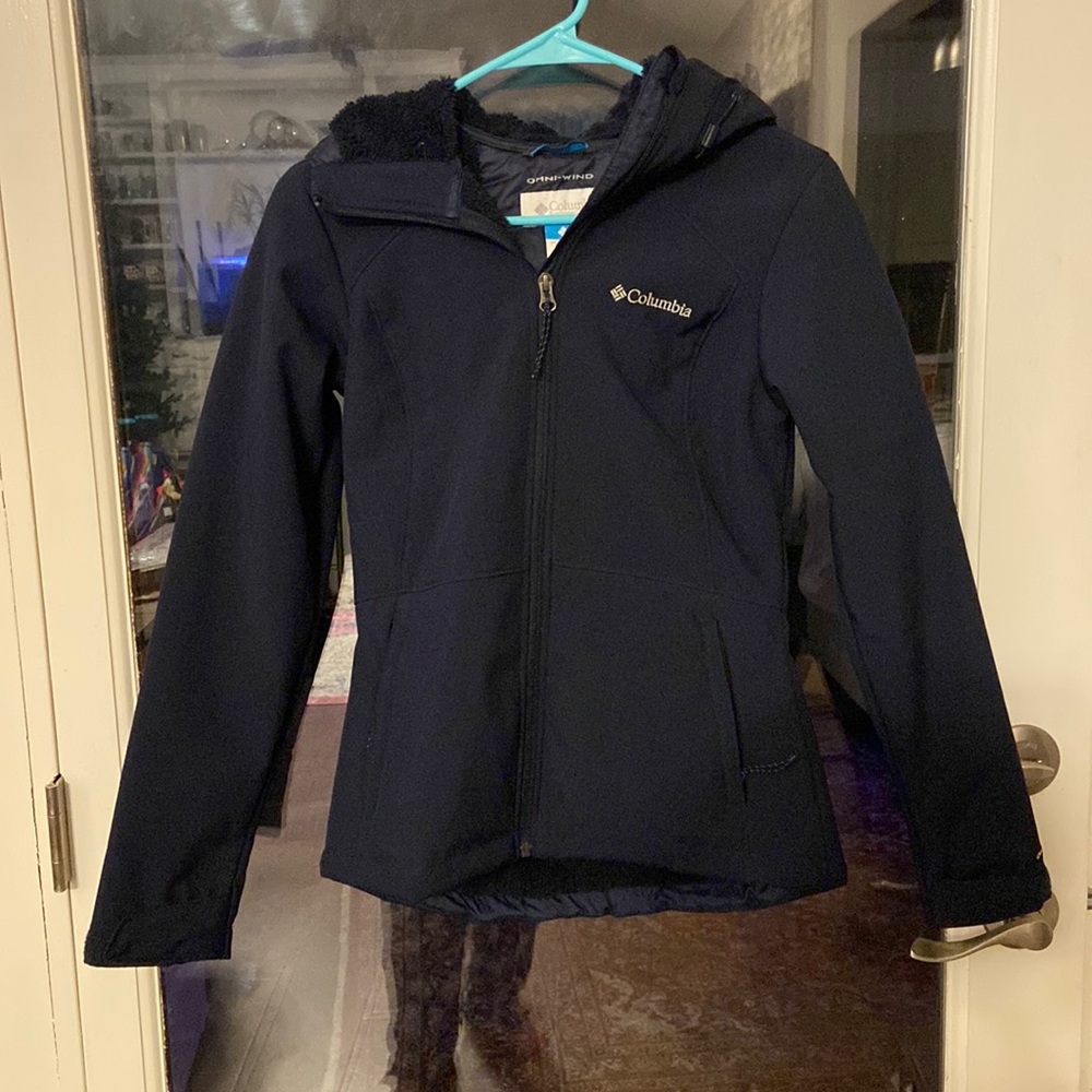 Columbia Alpine Fir Windproof Fleece Lined Softshell Hooded Jacket